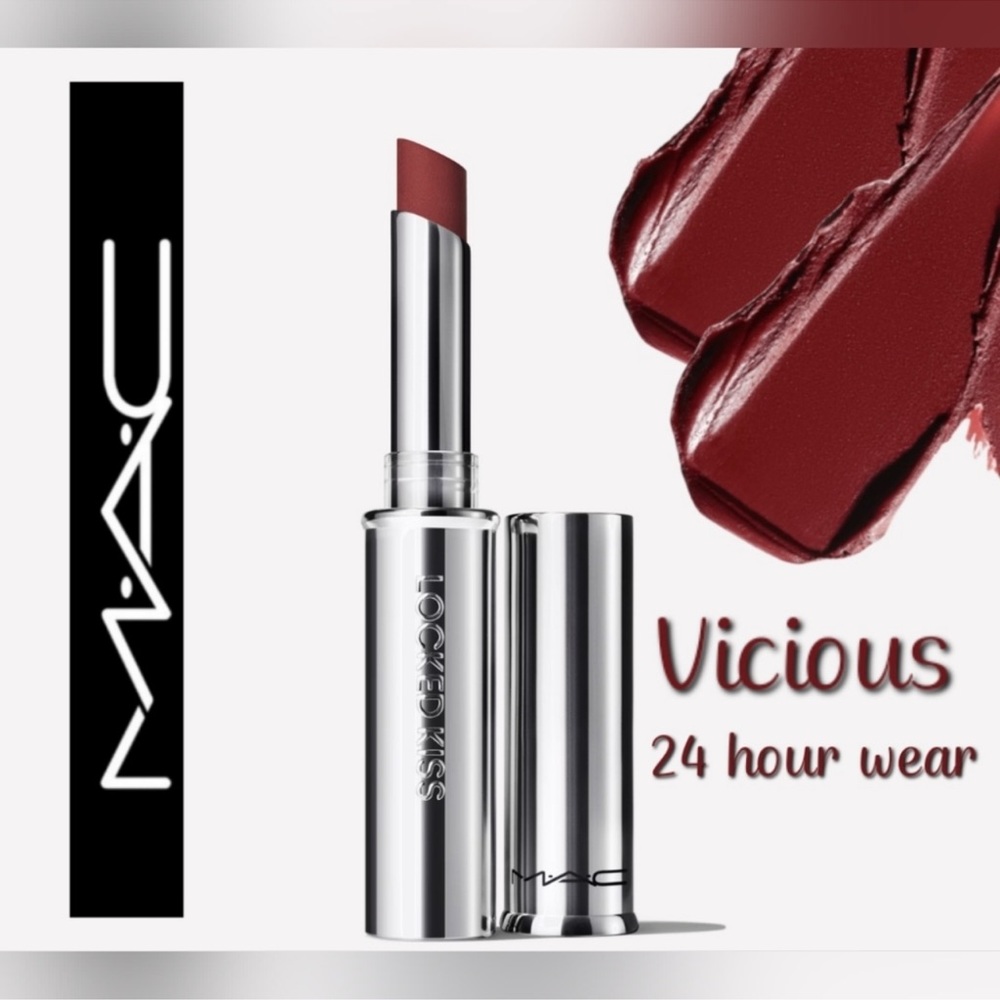 NWT Mac Locked Kiss 24 Hour Lipstick - Vicious Brand New in Box